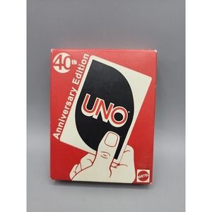 Mattel 2010 Uno Card Game 40th Anniversary Edition Factory Sealed Classic